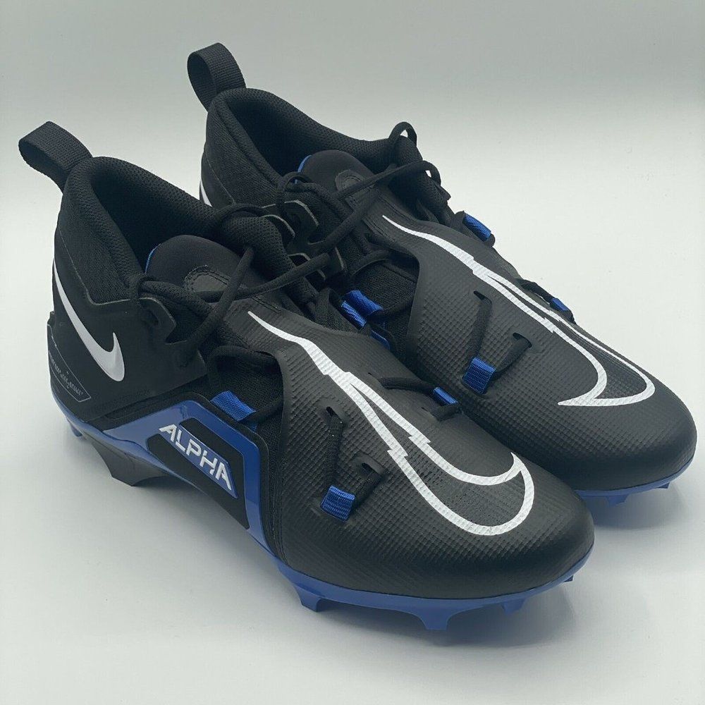 Sz 12.5 Nike Alpha Menace Pro 3 Football Cleat Black Game Royal Blue CT6649-007